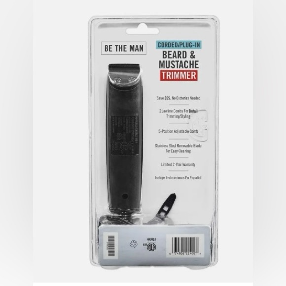 Conair New Corded/Plug-In Beard & Mustache Trimmer- ConairMan Respect The Ritual - Picture 2 of 3
